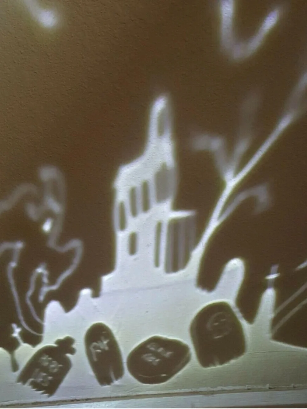 Gemmy Halloween Light Plastic Dome Scene Light Spooky Show-Does Not Rotate